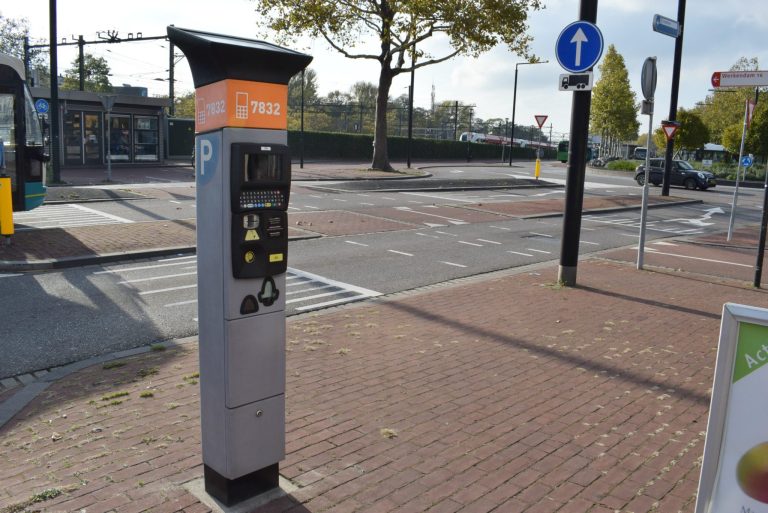 Example of a parking meter equipped with an IoT SIM for a client project